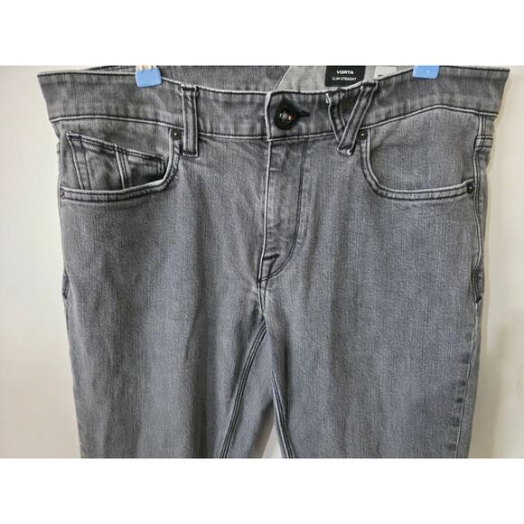 Volcom Vorta Slim Straight Jeans – Gray – Men’s 32 x 31 - Picture 2 of 14